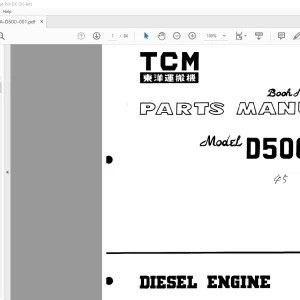 TCM D500 Isuzu Diesel Engine Parts Manual 72A-D500 - PDF DOWNLOAD
