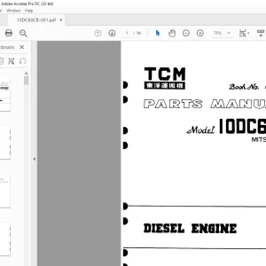 TCM Diesel Engine 10DC60C Parts Manual 10DC60CB-001 - PDF DOWNLOAD