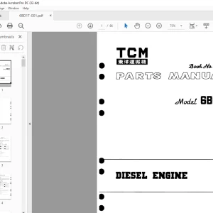TCM Diesel Engine 6BDIT Isuzu Parts Manual 6BDITA - PDF DOWNLOAD