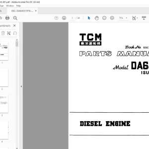 TCM Diesel Engine DA640 Parts Manual(ESC-DA640) - PDF DOWNLOAD