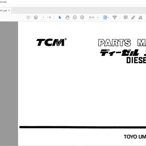 TCM Diesel Engine PE6T44 Parts Manual(PE-PE6T44A-001) - PDF DOWNLOAD