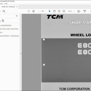TCM E804-2 E806-2 Wheel Loader Shop Manual MEW-601-MAE - PDF DOWNLOAD