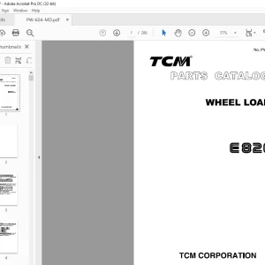 TCM E820-2 Wheel Loader Parts Catalogue Manual PW-604-MD - PDF DOWNLOAD
