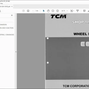 TCM E820-2 Wheel Loader Shop Manual MEW-604-MAE - PDF DOWNLOAD