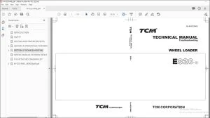 TCM E820-3 Wheel Loader Troubleshooting Technical Manual M-025-MAE - PDF DOWNLOAD
