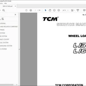 TCM L13-2 L16-2 Wheel Loader Service Manual SEW-619AE - PDF DOWNLOAD