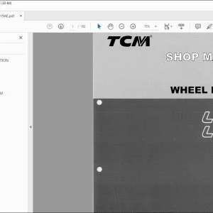 TCM L13-2 L16-2 Wheel Loader Shop Manual MEW-619AE - PDF DOWNLOAD