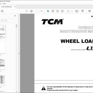 TCM L13T-3 Wheel Loader Operation & Maintenance Manual OW-649AE - PDF DOWNLOAD