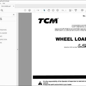 TCM L20-2 Wheel Loader Operation & Maintenance Manual OW-648BE - PDF DOWNLOAD