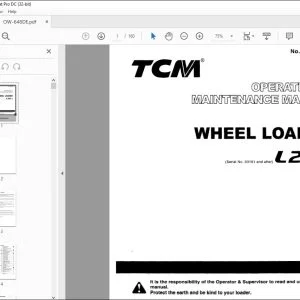 TCM L20-3 Wheel Loader Operation & Maintenance Manual OW-648DE - PDF DOWNLOAD
