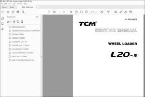 TCM L20-3 Wheel Loader Service Manual SEW-648CE - PDF DOWNLOAD