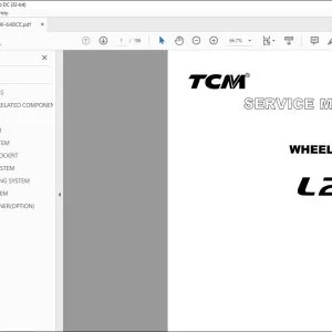 TCM L20-3 Wheel Loader Service Manual SEW-648CE - PDF DOWNLOAD