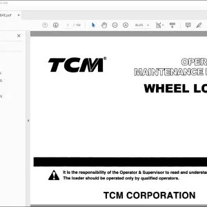TCM L20 Wheel Loader Operation & Maintenance Manual OW-648AE - PDF DOWNLOAD