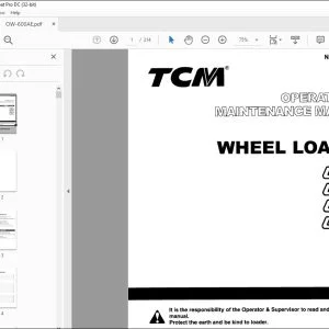 TCM L3-2 L4-2 L5-2 L6-2 Wheel Loader Operation & Maintenance Manual OW-600AE - PDF DOWNLOAD