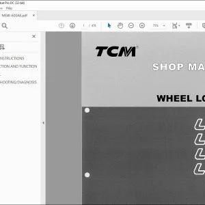TCM L3-2 L4-2 L5-2 L6-2 Wheel Loader Shop Manual MEW-600A - PDF DOWNLOAD
