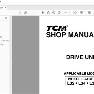 TCM L32 L34 L39 Drive Unit Shop Manual MU-67625AE - PDF DOWNLOAD