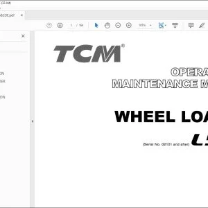 TCM L50-3 Wheel Loader Operation & Maintenance Manual OW-682DE - PDF DOWNLOAD