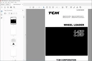 TCM L50 L60 Wheel Loader Shop Manual MEW-682AE - PDF DOWNLOAD