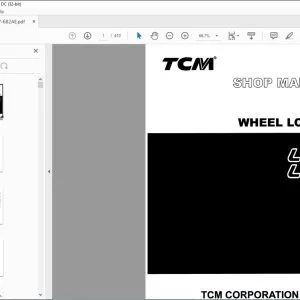 TCM L50 L60 Wheel Loader Shop Manual MEW-682AE - PDF DOWNLOAD