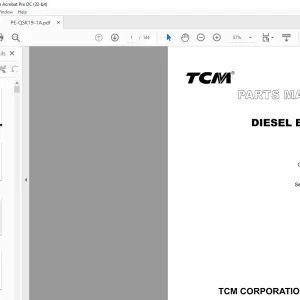 TCM QSK19 Diesel Engine Parts Manual PE-QSK19-1A - PDF DOWNLOAD