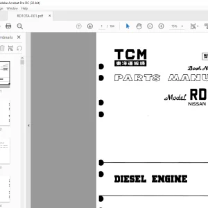 TCM RD10T Nissan Diesel Engine Parts Manual RD10TA - PDF DOWNLOAD