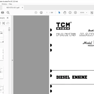 TCM RD10T Nissan Diesel Engine Parts Manual RD10TD - PDF DOWNLOAD
