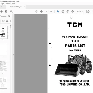 TCM Tractor Shovel 75III Parts List Manual 3181PB - PDF DOWNLOAD
