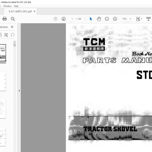 TCM Tractor Shovel STD10 Parts Manual 611A - PDF DOWNLOAD