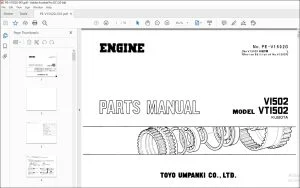 TCM VI502 VTI502 Engine Parts Manual PE-V1502G - PDF DOWNLOAD