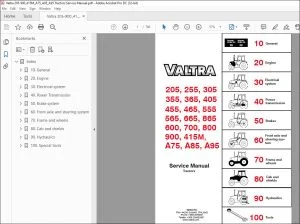 Valtra 205 255 305 355 365 405 455 465 555 565 665 865 600 700 800 900 415M A75 A85 A95 Tractors Service Manual - PDF DOWNLOAD