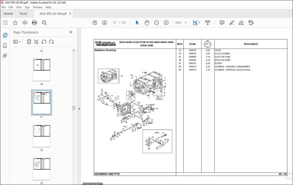 Valtra A650 A650F A750 A750F A750L A850 A850F A950 A950F A990 Tractors ...