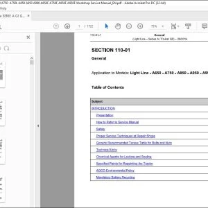 Valtra Light Line Series A Fruiter GII A650 A750 A850 A950 A990 Workshop Service Manual - PDF DOWNLOAD