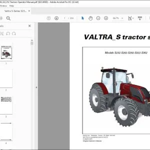 Valtra S-Series S232 262 292 322 352 Tractors Operator's Manual - PDF DOWNLOAD