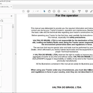 Valtra SA Tractor BH GIII SERIES Operator’s Manual_86791900 - PDF DOWNLOAD