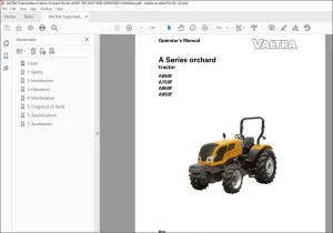 Valtra Series Orchard Tractor A650F A750F A850F A950F Operator's Manual 87316100 - PDF DOWNLOAD
