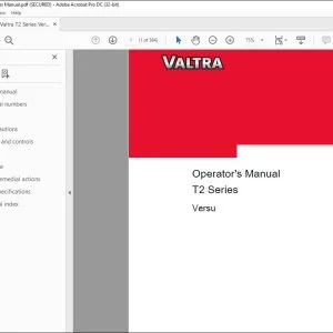 Valtra T2 Series Versu Operator's Manual - PDF DOWNLOAD