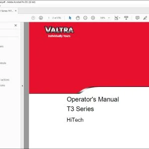 Valtra T3 Series HiTech Operator's Manual - PDF DOWNLOAD