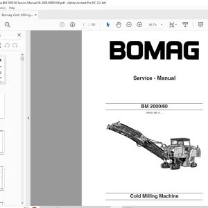 Bomag BM 2000 60 Cold Milling Machine Service Manual 00891036 - PDF DOWNLOAD