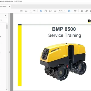 Bomag BMP 8500  Service Training Manual - PDF DOWNLOAD