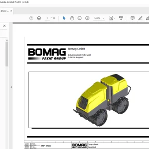 Bomag BMP 8500 electrical schematic Manual - PDF DOWNLOAD