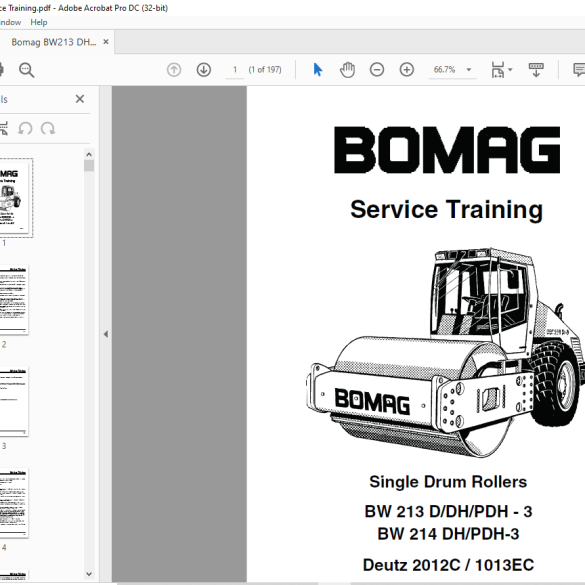 Bomag Bw D Dh Pdh Bw Dh Pdh Deutz C Ec Single