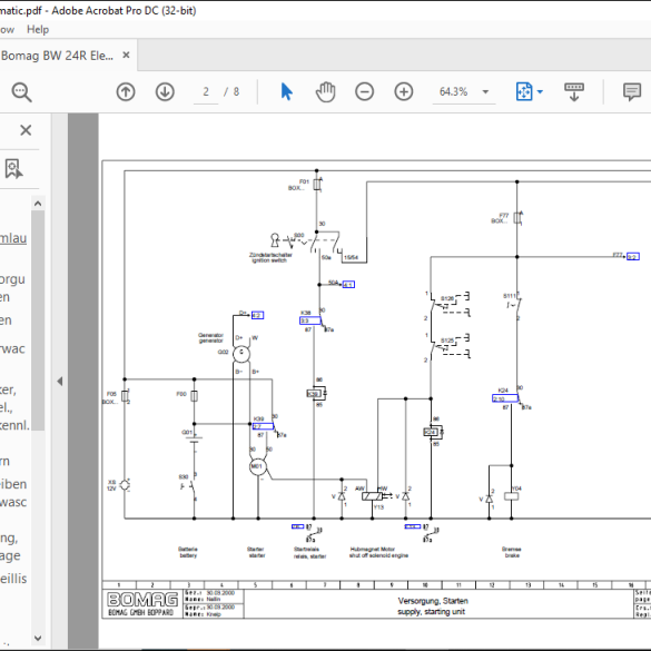 Bomag BW 24R Electric Schematic Manual - PDF DOWNLOAD - HeyDownloads ...