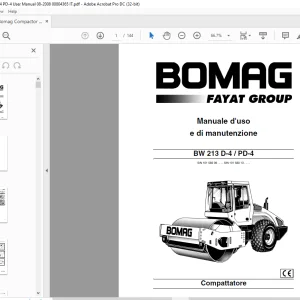 Bomag Compattatore BW 213 D-4 PD-4 manutenzione manual - PDF DOWNLOAD (Italian)