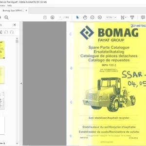 Bomag MPH 122-2 Soil Stabilizer Asphalt recycler Parts Catalogue Manual 00818726 - PDF DOWNLOAD