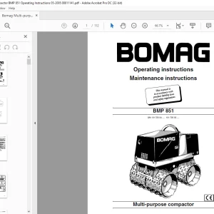 Bomag Multi-purpose compactor BMP 851 Operating instructions Manual - PDF DOWNLOAD