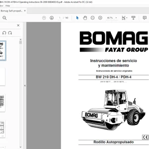Bomag Rodillo Autopropulsado BW 211 D-4  BW 211 PD-4 Instrucciones de servicio manual - PDF DOWNLOAD (Spanish)