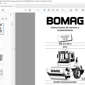 Bomag Rodillo Autopropulsado BW 213 DH-4 BVC Instrucciones de servicio 10158316 -  PDF DOWNLOAD