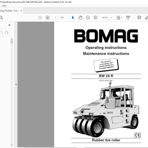 Bomag  Rubber tire roller BW 24 R Operating instructions Manual SN 201530601456  - PDF DOWNLOAD