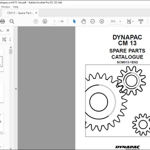 DYNAPAC CM 13 SPARE PARTS CATALOGUE MANUAL SCM013-1EN2  - PDF DOWNLOAD