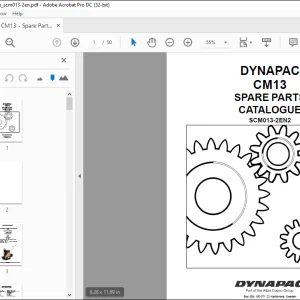 DYNAPAC CM13  SPARE PARTS CATALOGUE MANUAL SCM013-2EN2  - PDF DOWNLOAD